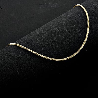 Italian 1.80mm Franco Chain Necklace in 10K Yellow Gold 4 Grams 24 Inches