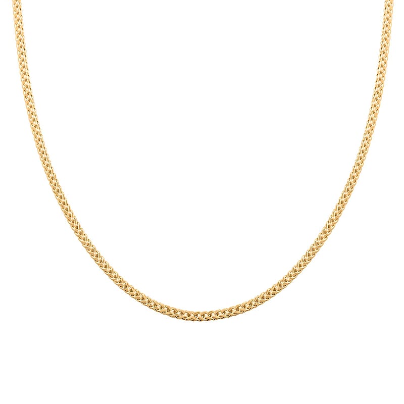 Italian 2.30mm Franco Chain Necklace in 10K Yellow Gold 6.90 Grams 24 Inches
