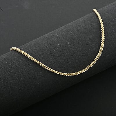 Italian 2.30mm Franco Chain Necklace in 10K Yellow Gold 6.90 Grams 24 Inches