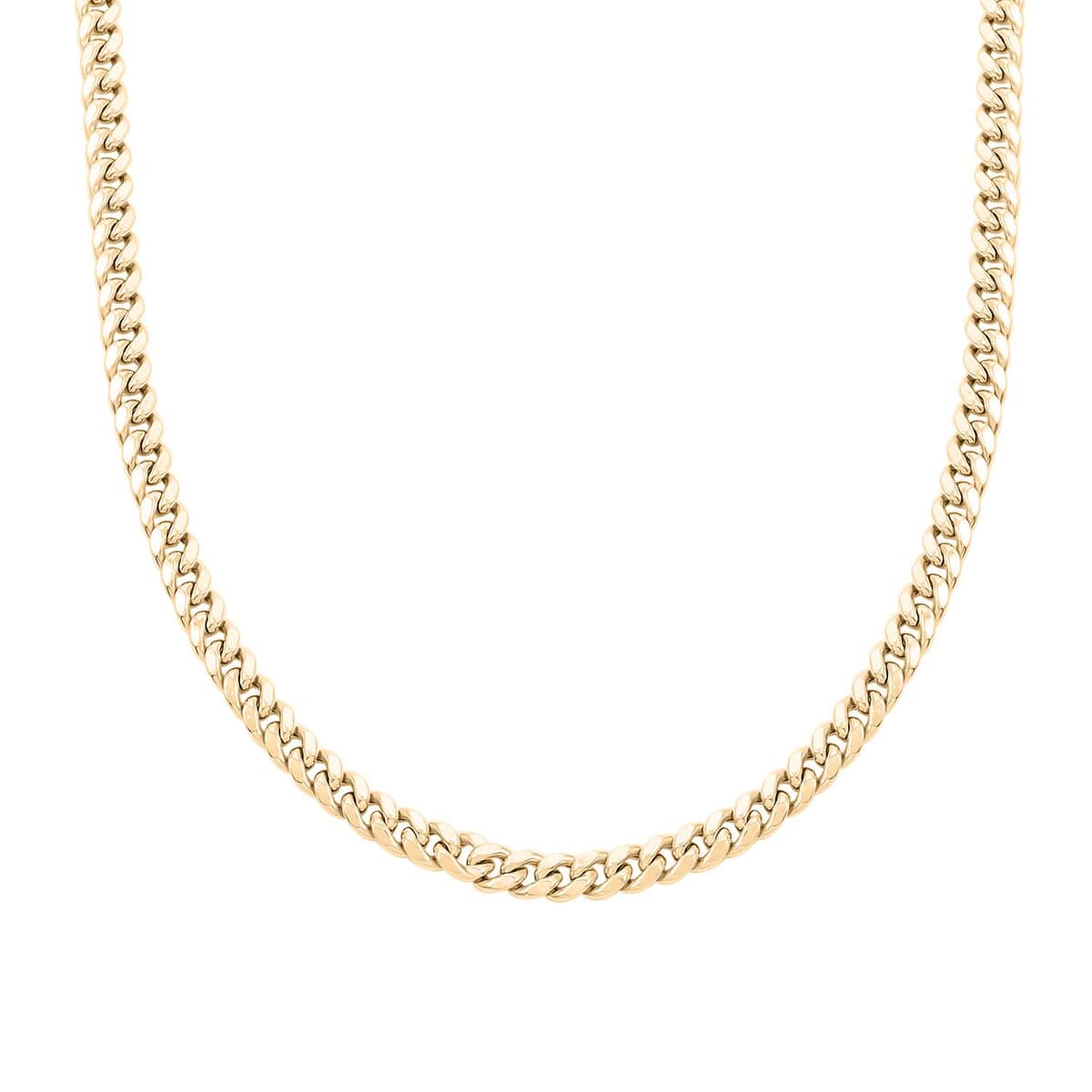 Italian 3.70mm Miami Necklace in 10K Yellow Gold 8.85 Grams 24 Inches image number 0