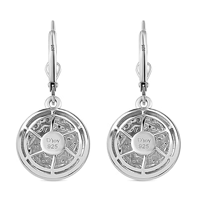 D'Joy Moissanite 2.50 ctw Spiral Galaxy Earrings in Rhodium Over Sterling Silver