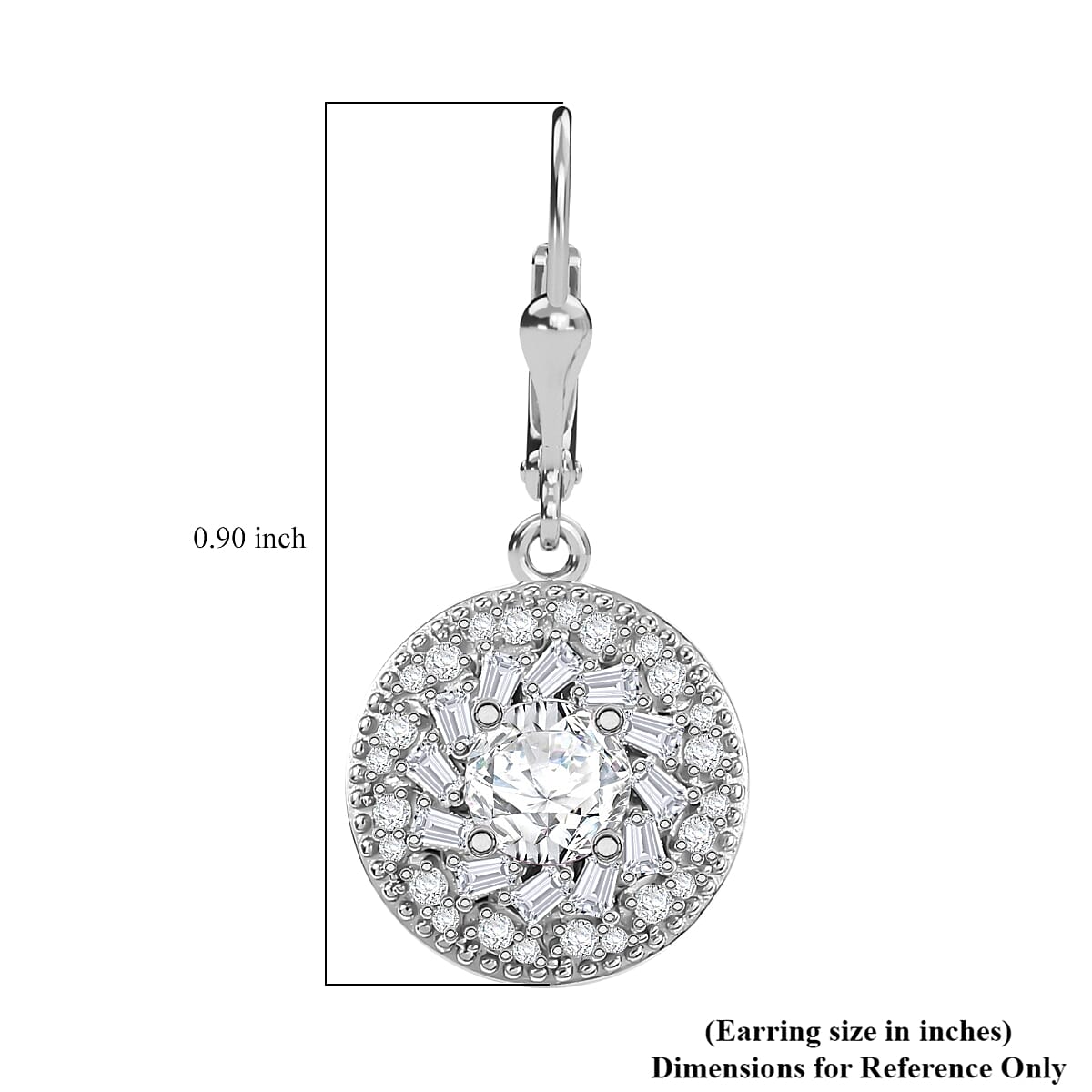D'Joy Moissanite 2.50 ctw Spiral Galaxy Earrings in Rhodium Over Sterling Silver