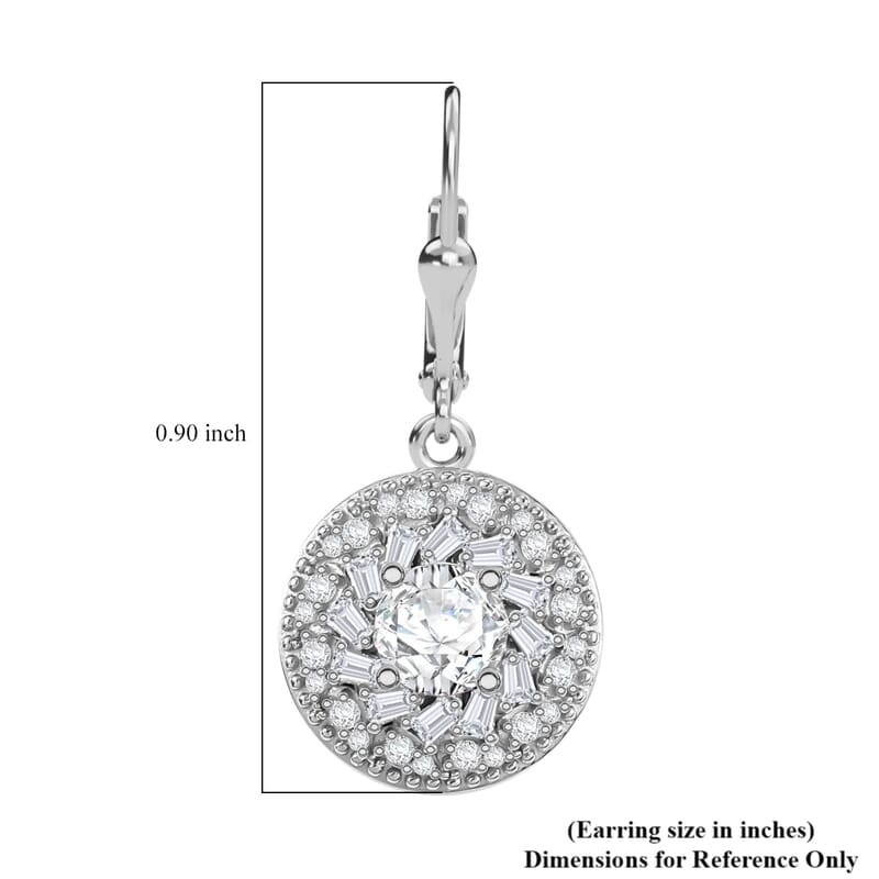 D'Joy Moissanite 2.50 ctw Spiral Galaxy Earrings in Rhodium Over Sterling Silver