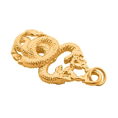 Electroform Double Dragon Pendant in 24K Yellow Gold 1.25 Grams