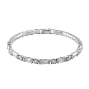 Doorbuster Simulated Diamond 15.00 ctw Tennis Bracelet in Silvertone (7.50 In)