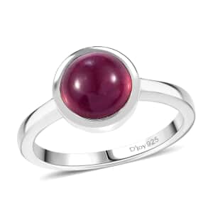 Niassa Ruby (FF) 3.65 ctw Solitaire Ring in Rhodium Over Sterling Silver (Size 10.0)