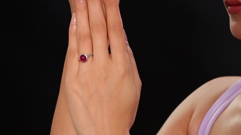 Niassa Ruby (FF) Solitaire Ring in Rhodium Over Sterling Silver (Size 10.0) 3.65 ctw