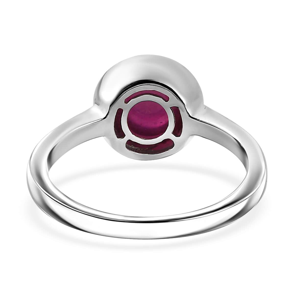 Niassa Ruby (FF) 3.65 ctw Solitaire Ring in Rhodium Over Sterling Silver (Size 10.0) image number 4