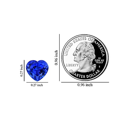 AAAA Tanzanite (Hrt 7 mm) 1.25 ctw