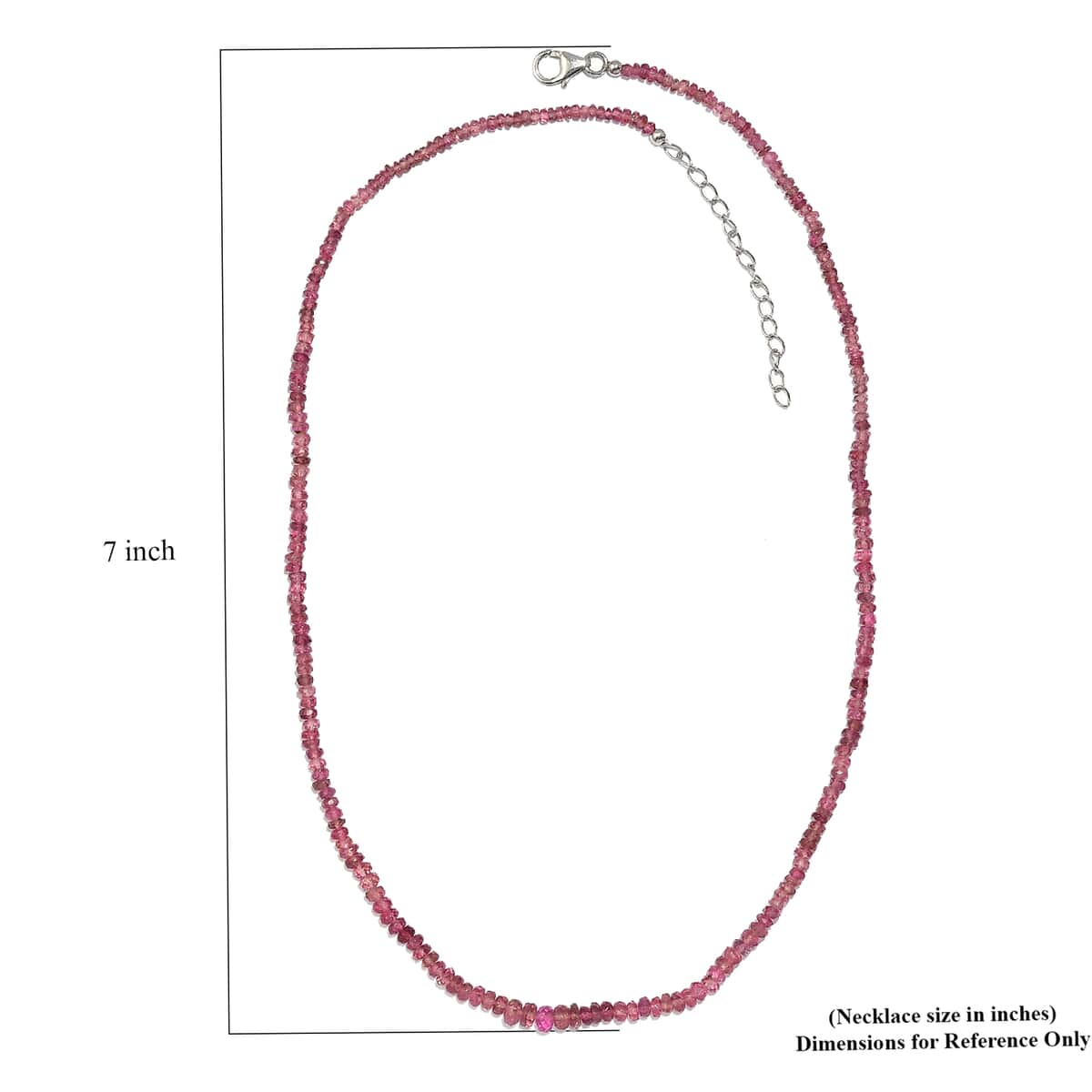 Madagascar Pink Sapphire Beaded 39.00 ctw Necklace 18 Inches in Rhodium Over Sterling Silver  image number 5