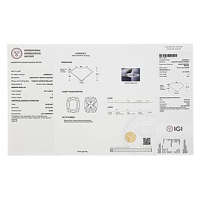 IGI Certified 3.00 ctw Lab Grown Diamond Loose Gemstone – H VS2 (Cushion Mix)