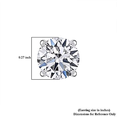 IGI Certified Luxuriant Lab Grown Diamond E-F VS 2.00 ctw Solitaire Stud Earrings in 10K White Gold