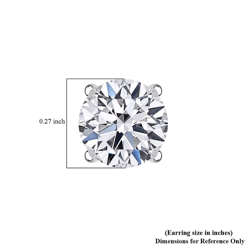 IGI Certified Luxuriant Lab Grown Diamond E-F VS 2.00 ctw Solitaire Stud Earrings in 10K White Gold