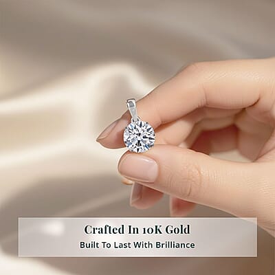 IGI Certified Luxuriant Lab Grown Diamond E-F VS 2.00 ctw Solitaire Pendant without Chain in 10K White Gold 