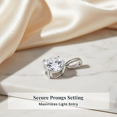 IGI Certified Luxuriant Lab Grown Diamond E-F VS 2.00 ctw Solitaire Pendant without Chain in 10K White Gold 