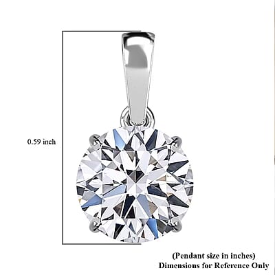 IGI Certified Luxuriant Lab Grown Diamond E-F VS 2.00 ctw Solitaire Pendant without Chain in 10K White Gold 