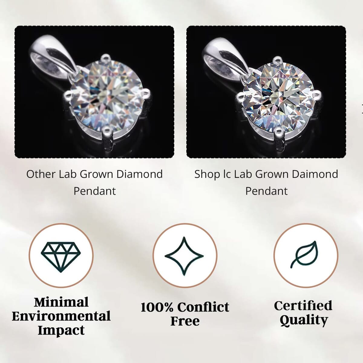 14K White Gold Luxuriant Lab Grown Diamond (E-F, VS) Solitaire Pendant without Chain 0.50 ctw image number 6