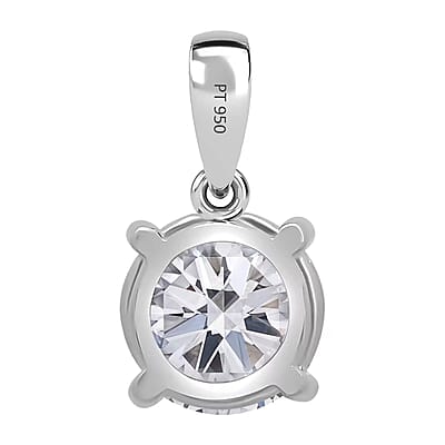 14K White Gold Luxuriant Lab Grown Diamond (E-F, VS) Solitaire Pendant without Chain 0.50 ctw