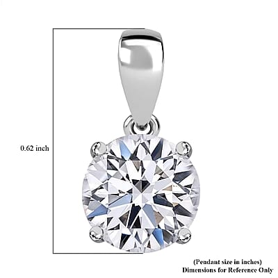 14K White Gold Luxuriant Lab Grown Diamond (E-F, VS) Solitaire Pendant without Chain 0.50 ctw