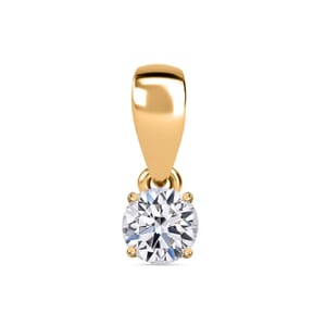Luxuriant Lab Grown Diamond E-F VS 0.50 ctw Solitaire Pendant without Chain in 14K Yellow Gold