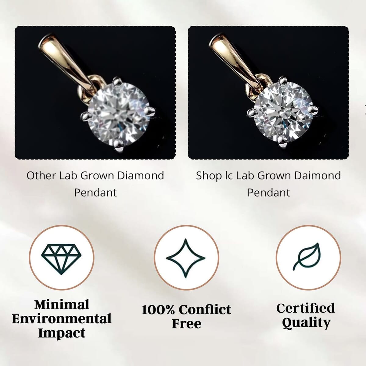 Luxuriant Lab Grown Diamond E-F VS 0.50 ctw Solitaire Pendant without Chain in 14K Yellow Gold image number 6