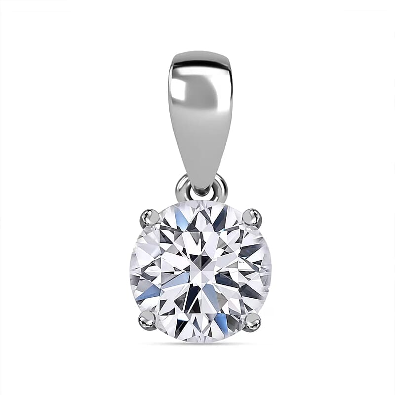 IGI Certified Luxuriant Lab Grown Diamond E-F VS 2.00 ctw Solitaire Pendant without Chain in 14K White Gold