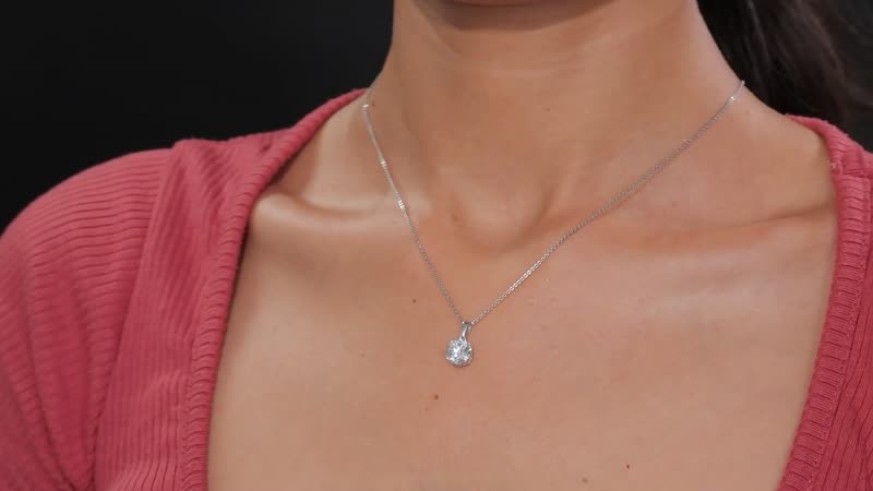 Luxuriant Lab Grown Diamond SI 1.00 ctw Pendant in 14K White Gold