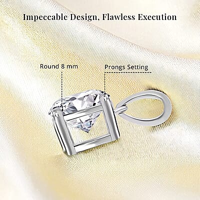 IGI Certified Luxuriant Lab Grown Diamond E-F VS 2.00 ctw Solitaire Pendant without Chain in 14K White Gold