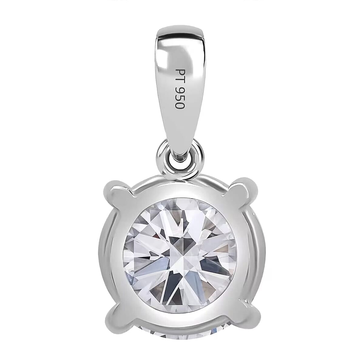 IGI Certified Luxuriant Lab Grown Diamond E-F VS 2.00 ctw Solitaire Pendant without Chain in 14K White Gold image number 8