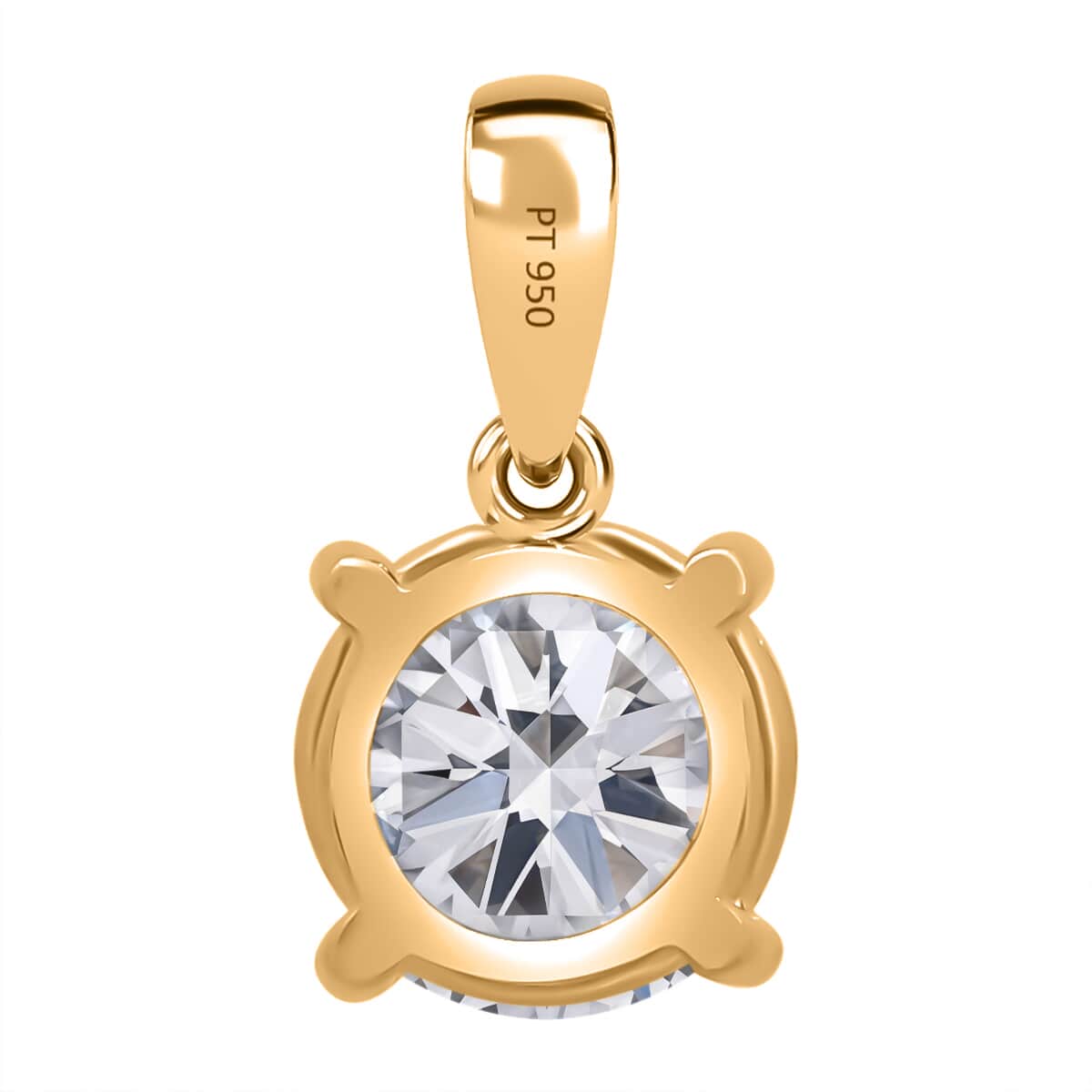 IGI Certified Luxuriant Lab Grown Diamond E-F VS 2.00 ctw Solitaire Pendant in 14K Yellow Gold (Del. in 10-15 Days) image number 4