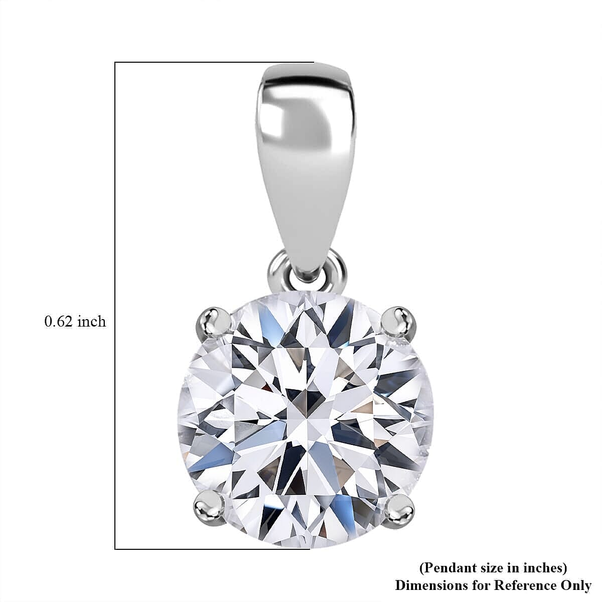 IGI Certified Luxuriant Lab Grown Diamond E-F VS 3.00 ctw Solitaire Pendant in 10K White Gold (Del. in 10-15 Days)