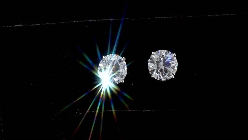 IGI Certified Luxuriant Lab Grown Diamond E-F VS 3.00 ctw Solitaire Stud Earrings in 10K White Gold (Del. in 10-15 Days)