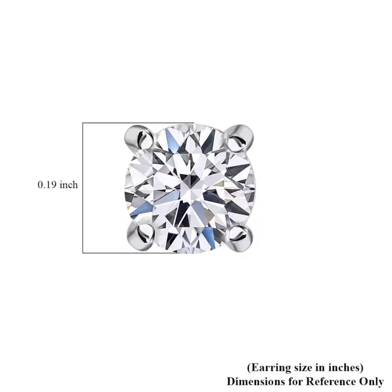IGI Certified Luxuriant Lab Grown Diamond E-F VS 3.00 ctw Solitaire Stud Earrings in 10K White Gold