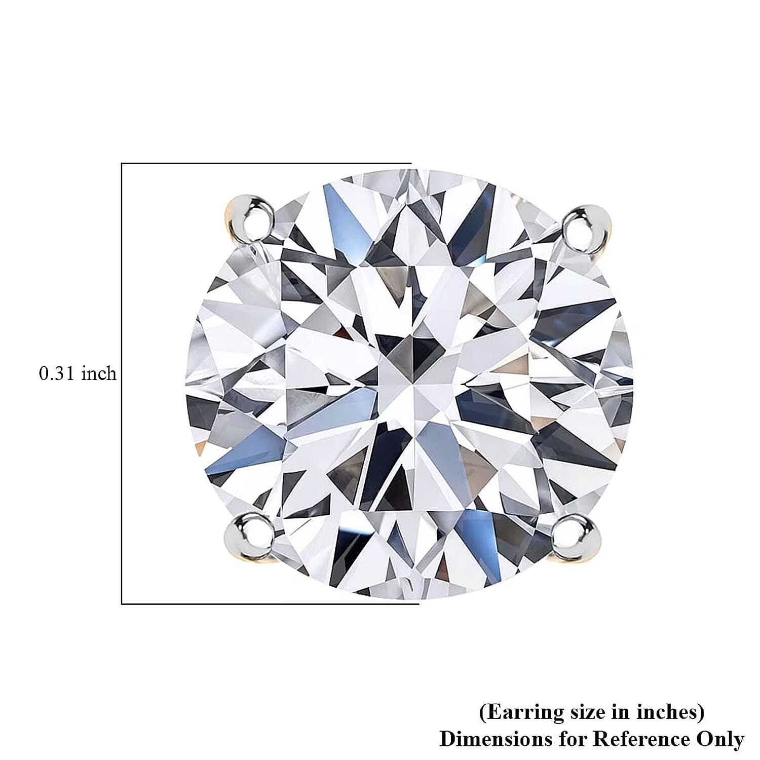 IGI Certified Luxuriant Lab Grown Diamond E-F VS 3.00 ctw Solitaire Stud Earrings in 10K Yellow Gold