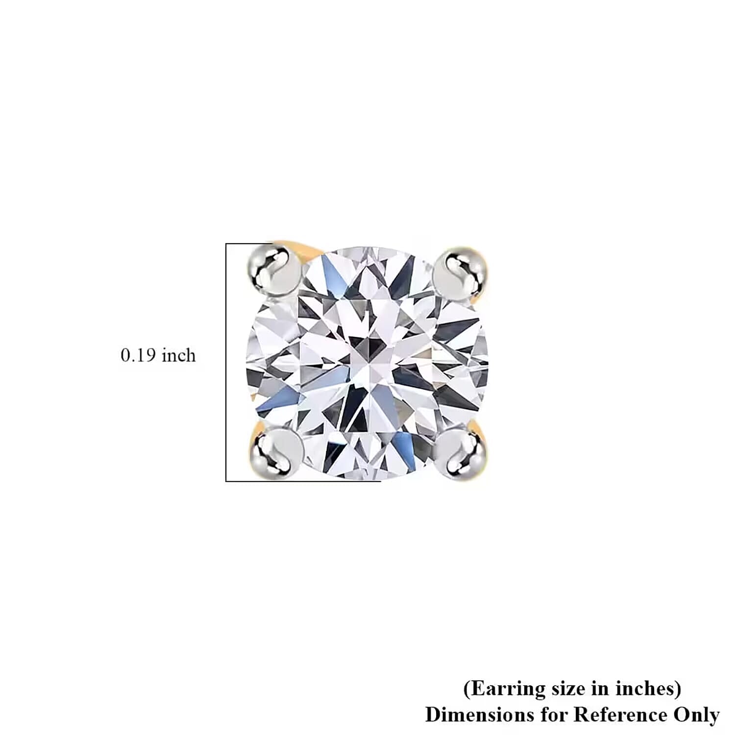 IGI Certified Luxuriant Lab Grown Diamond E-F VS 3.00 ctw Solitaire Stud Earrings in 10K Yellow Gold