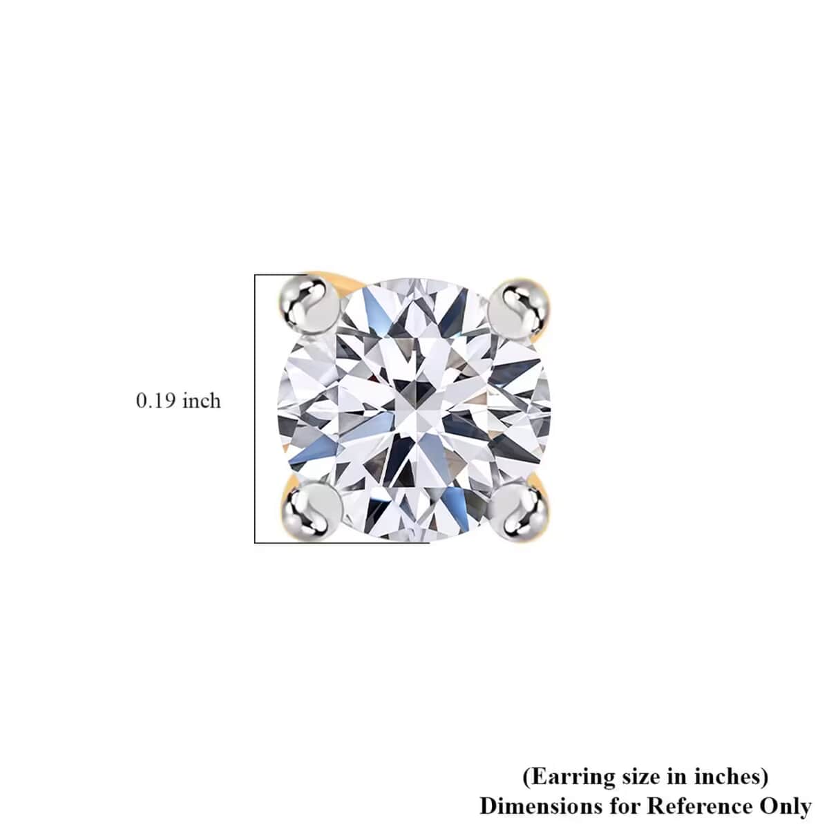 IGI Certified Luxuriant Lab Grown Diamond E-F VS 3.00 ctw Solitaire Stud Earrings in 10K Yellow Gold (Del. in 10-15 Days) image number 9