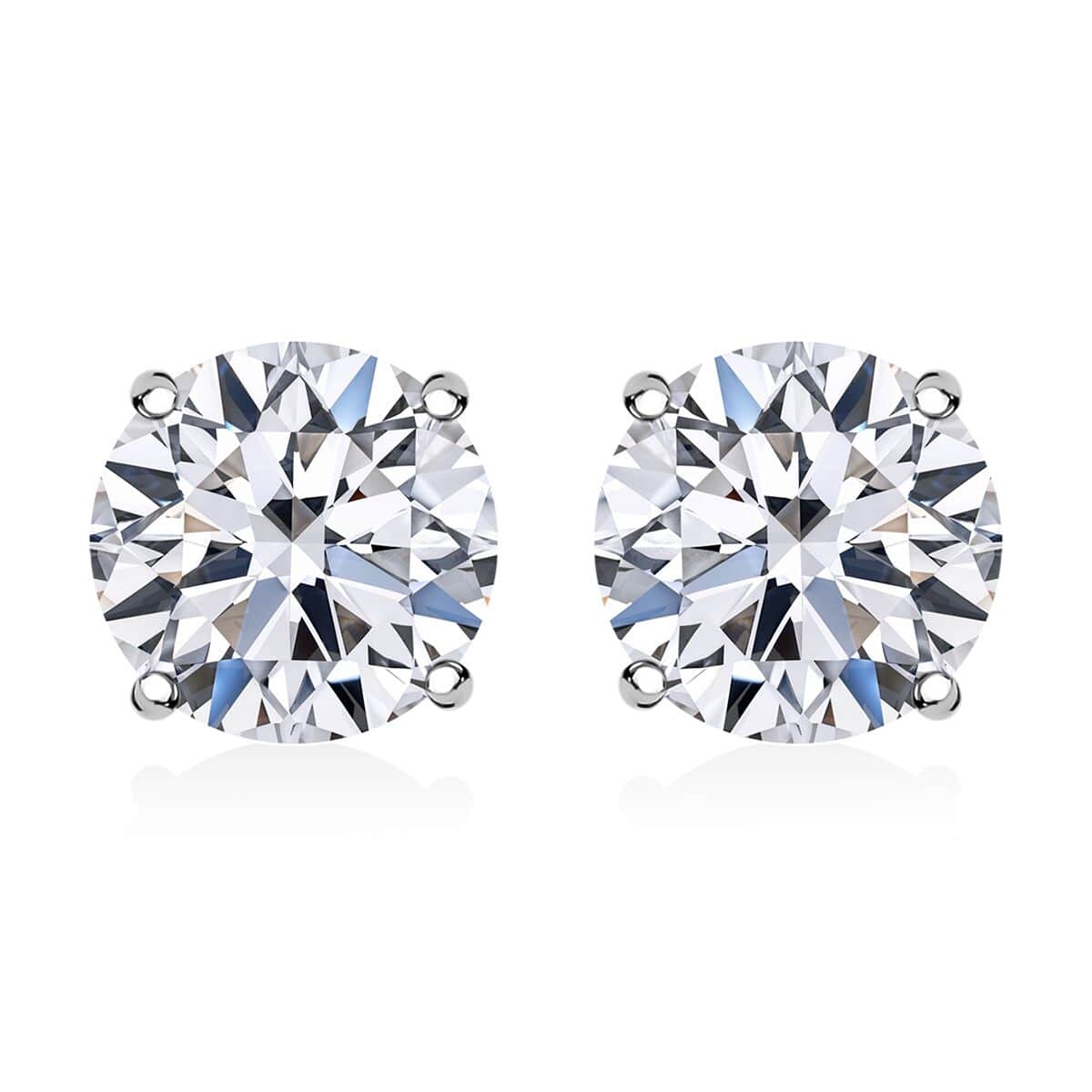 IGI Certified Luxuriant Lab Grown Diamond E-F VS 3.10 ctw Solitaire Stud Earrings in 14K White Gold (Del. in 10-15 Days) image number 0