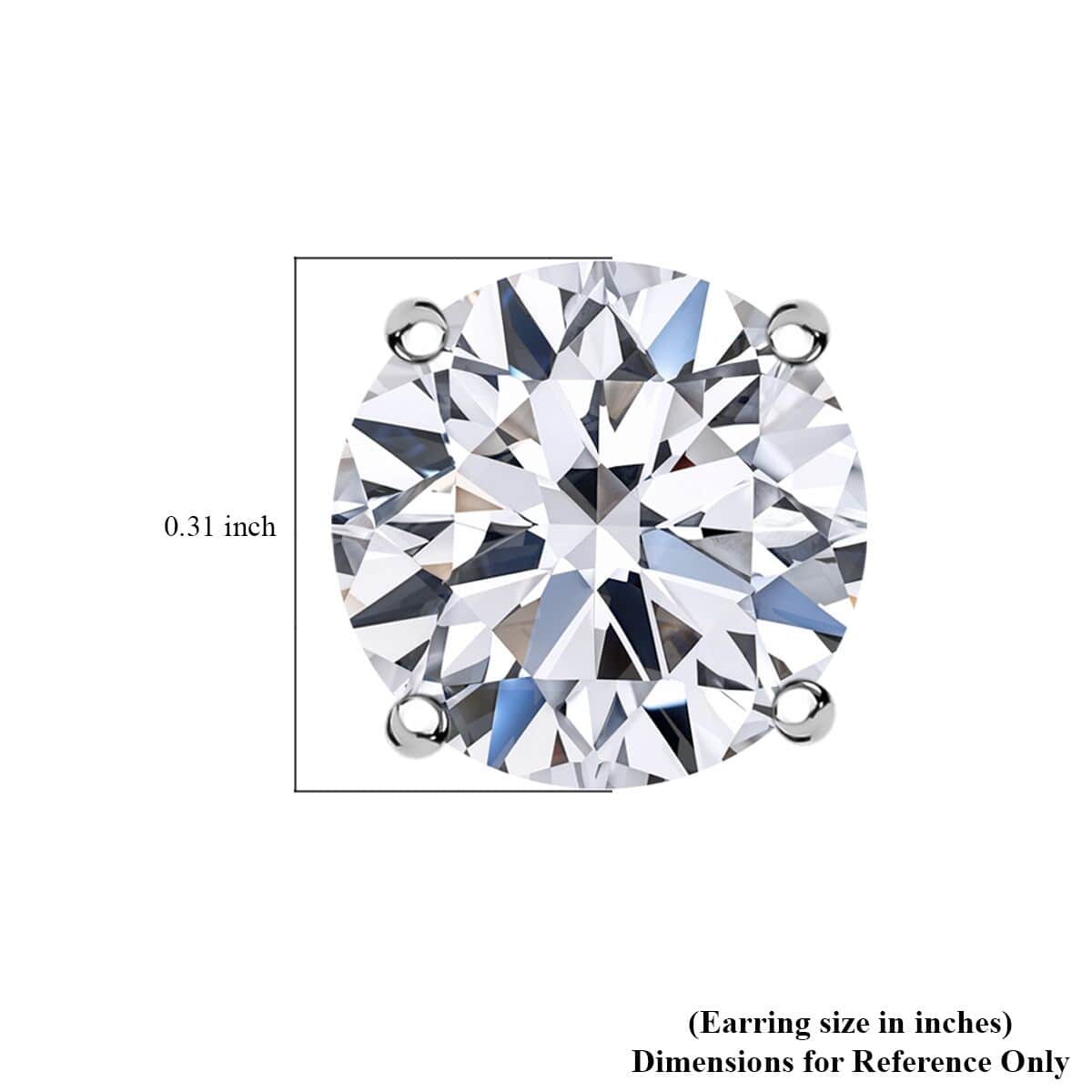 IGI Certified Luxuriant Lab Grown Diamond E-F VS 3.10 ctw Solitaire Stud Earrings in 14K White Gold (Del. in 10-15 Days) image number 7