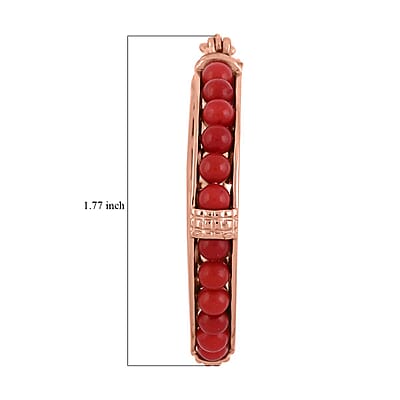 Karis Sponge Coral Earrings in 18K Rose Gold Plated