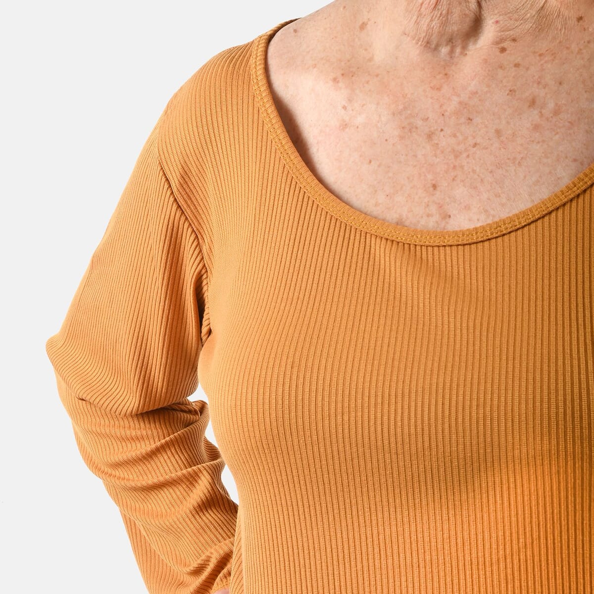 Tamsy Honey Rib Knit Long Sleeve Lounge Set - L image number 5