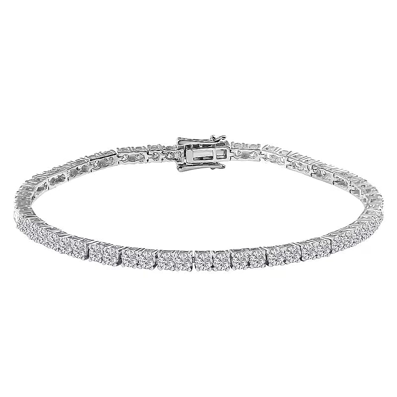 Luxuriant Lab Grown Diamond E-F VS 5.00 ctw Tennis Bracelet in 10K White Gold (6.50 In) (Del. in 10-15 Days)