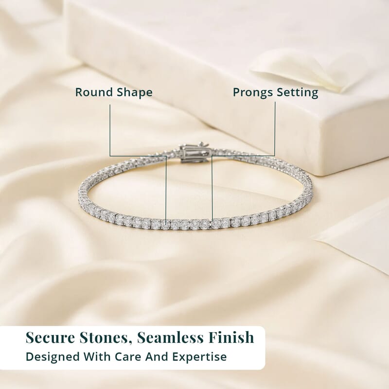 Luxuriant Lab Grown Diamond E-F VS 5.00 ctw Tennis Bracelet in 10K White Gold (6.50 In) (Del. in 10-15 Days)