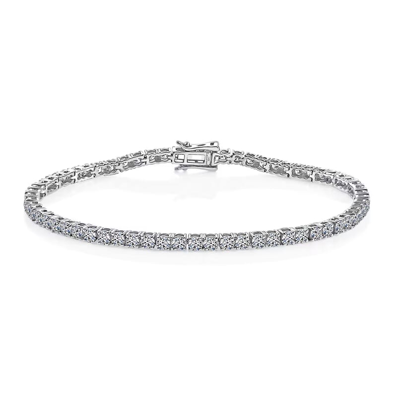 Luxuriant Lab Grown Diamond E-F VS 5.00 ctw Tennis Bracelet in 14K White Gold (6.50 In) (Del. in 10-15 Days)