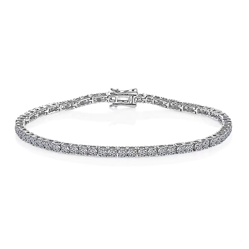 Luxuriant Lab Grown Diamond E-F VS 5.00 ctw Tennis Bracelet in 14K White Gold (6.50 In) (Del. in 10-15 Days)