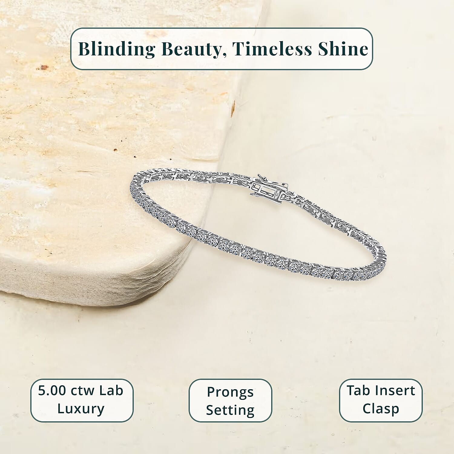 Luxuriant Lab Grown Diamond E-F VS 5.00 ctw Tennis Bracelet in 14K White Gold (6.50 In) (Del. in 10-15 Days)