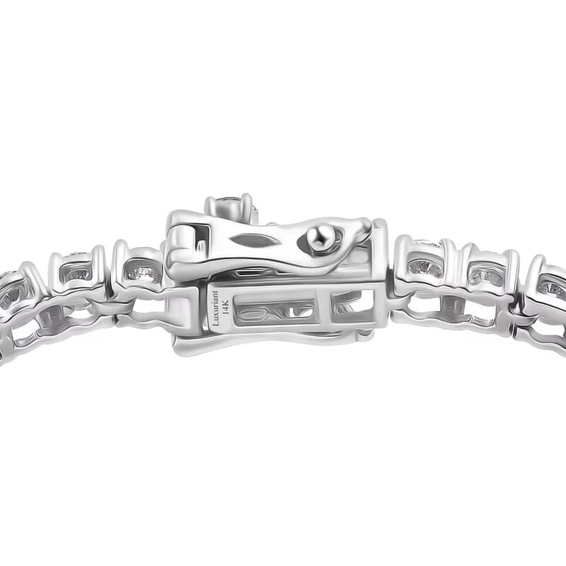 Luxuriant Lab Grown Diamond E-F VS 5.00 ctw Tennis Bracelet in 14K White Gold (6.50 In) (Del. in 10-15 Days)