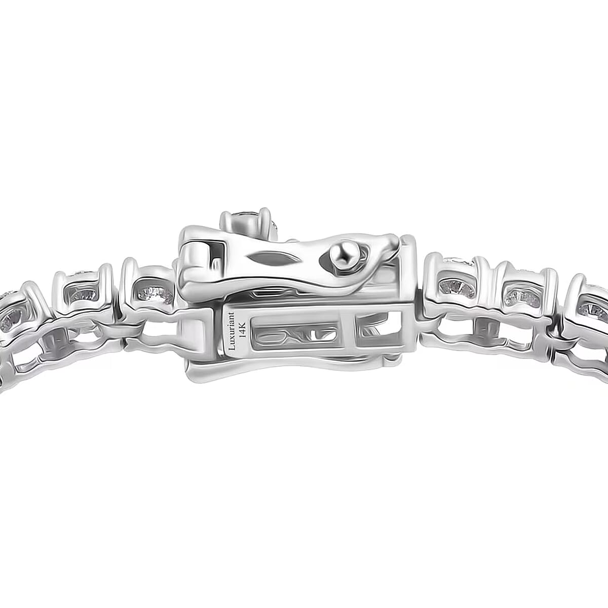 Luxuriant Lab Grown Diamond E-F VS 5.00 ctw Tennis Bracelet in 14K White Gold (7.25 In) 7.40 Grams image number 7