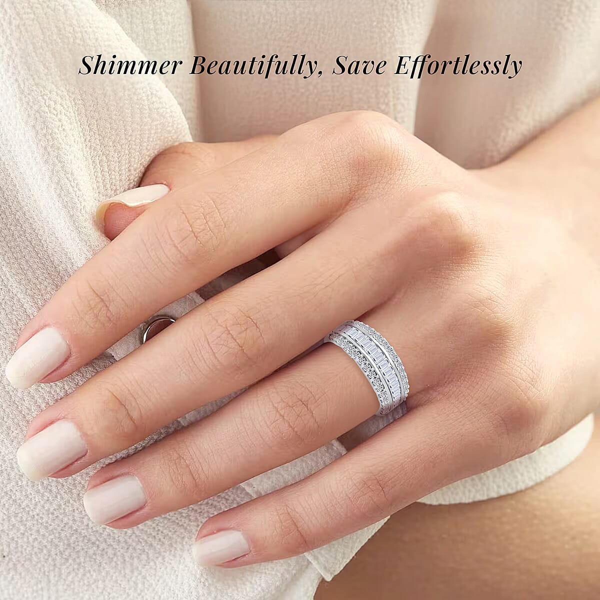 Luxuriant Lab Grown Diamond (G, SI) Ring in Sterling Silver (Size 10.5) 1.02 ctw image number 1