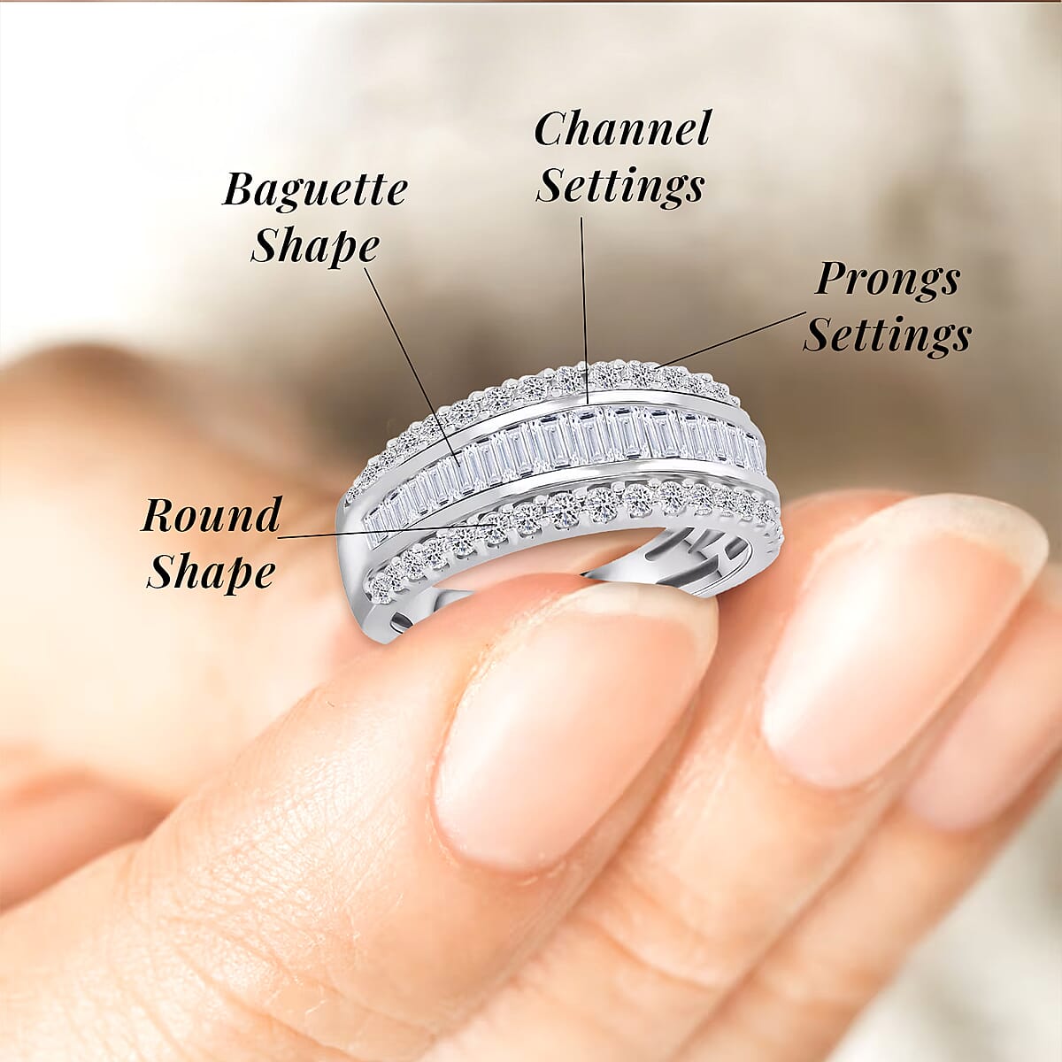 Luxuriant Lab Grown Diamond (G, SI) Ring in Sterling Silver (Size 10.5) 1.02 ctw image number 5