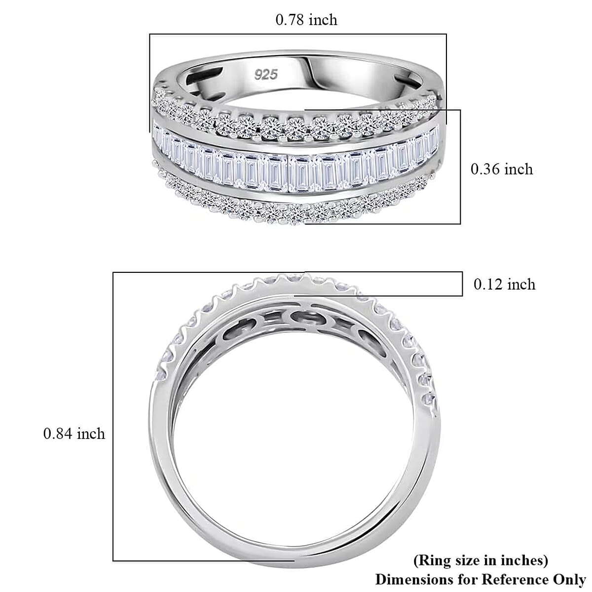 Luxuriant Lab Grown Diamond G SI 1.02 ctw Ring in Sterling Silver (Size 8.0) image number 7